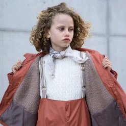 aarhus rain jacket wool rose hip
