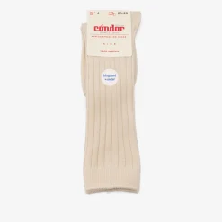rib knæstrømper i uld